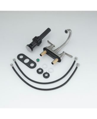 4 in. Centerset 2-Handle High-Arc Bathroom Faucet in Brushed Nickel