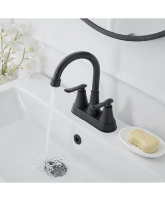 4 in. Centerset 2-Handle High-Arc Bathroom Faucet in Brushed Nickel