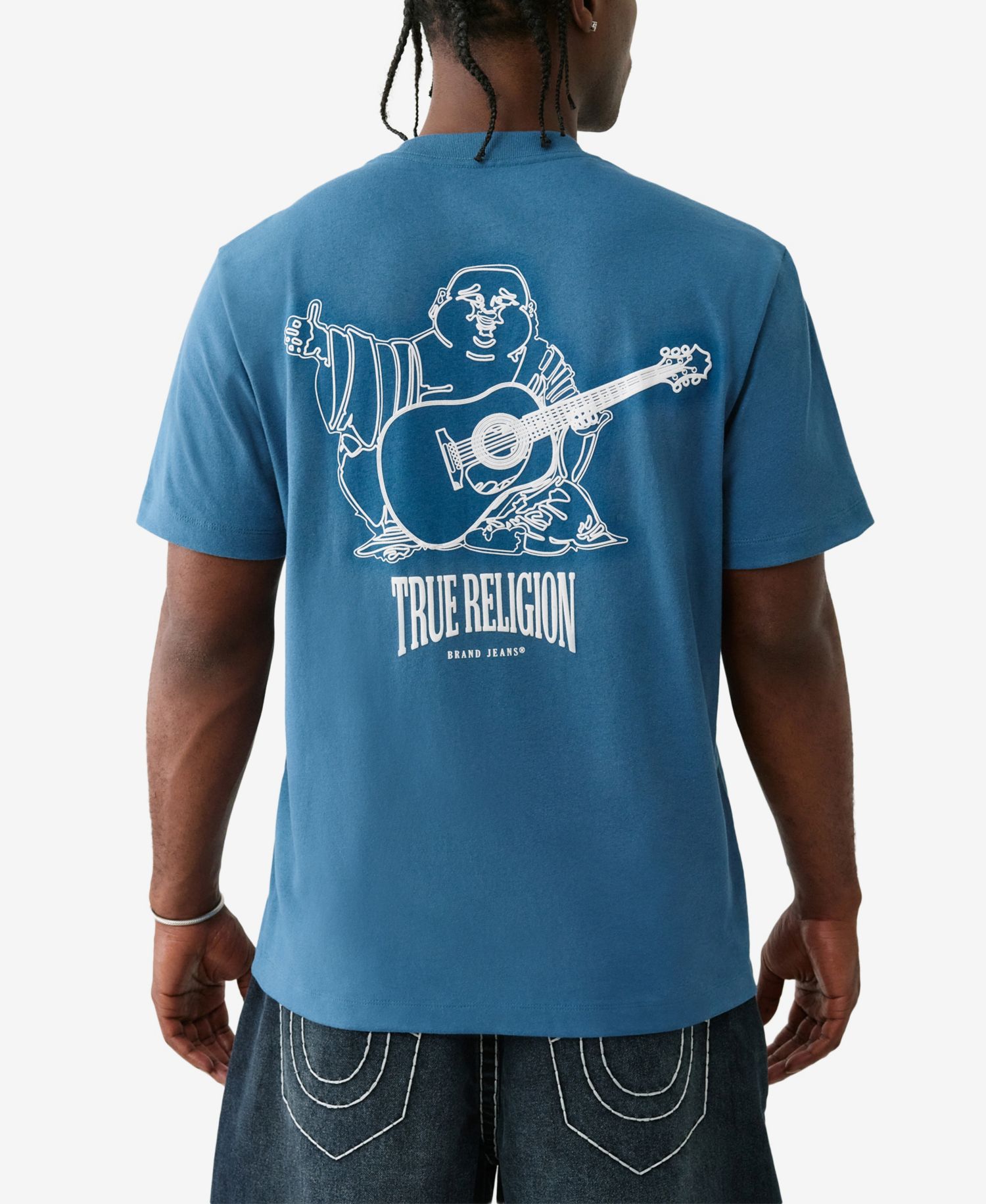 Men's Short Sleeve Vintage Puff Buddha T-Shirt