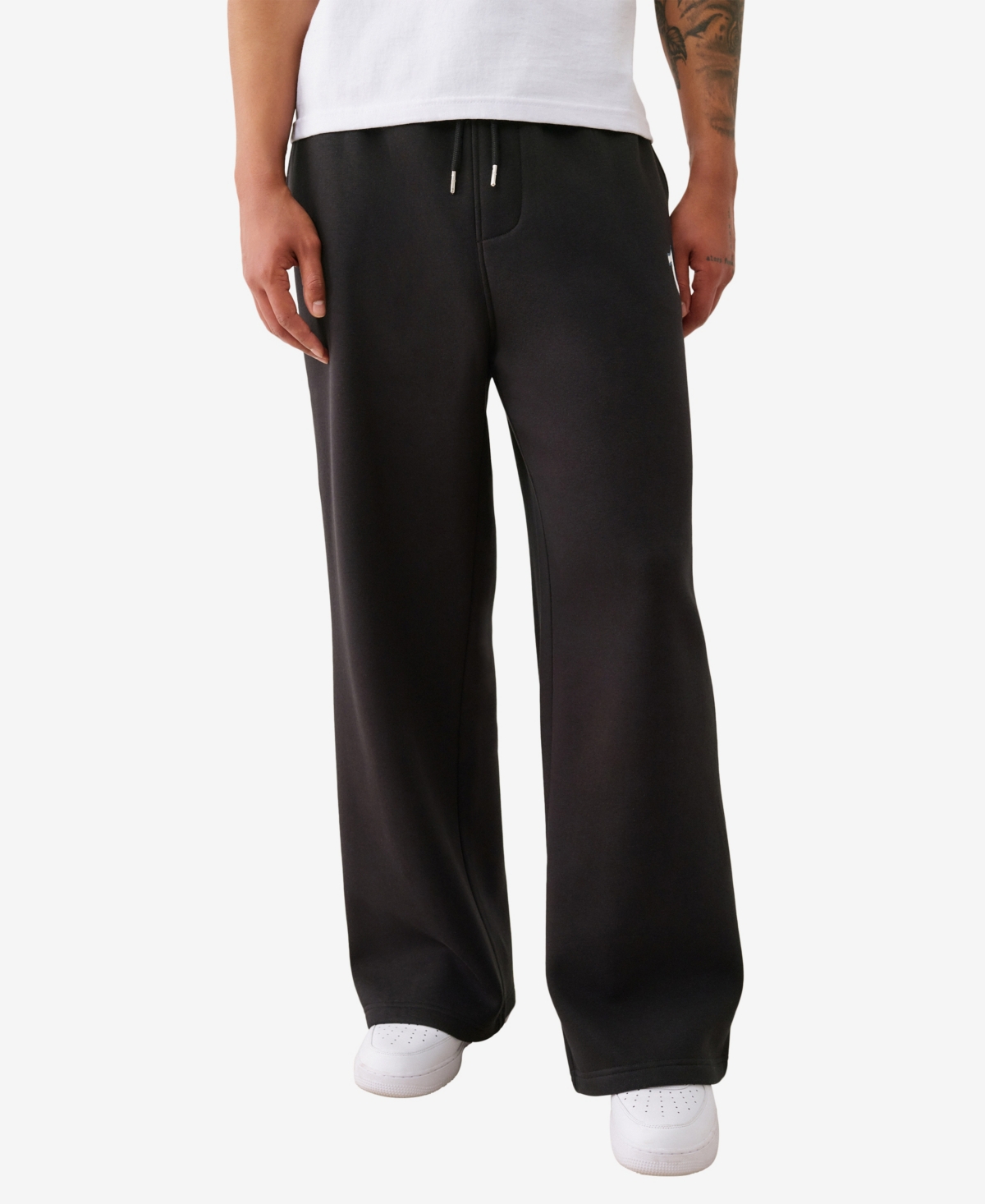 Men's Mesh Baggy Sweatpants - Jet black