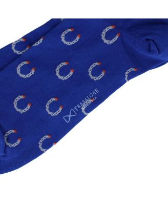 Men's Lucky Horseshoe Mid-Calf Pima Cotton Dress Novelty Sock (1 Pair)