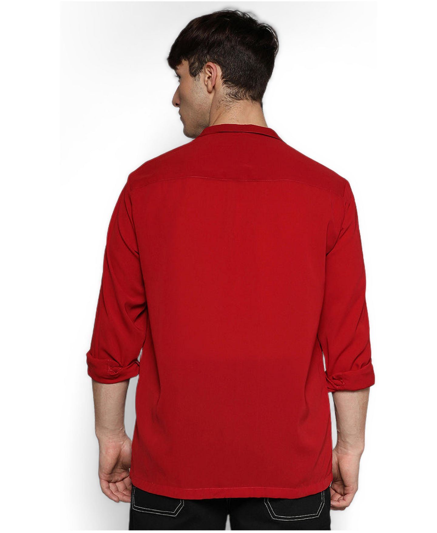 Мужская рубашка Cahoot Campus Sutra Crimson Red Slash Collar, цвет: Красный — фото 2