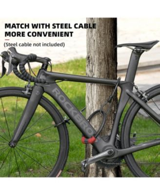 Bike Lock 5 Digit Cable Lock Lightweight Bicycle Lock Bike Lock Combination Portable Lock for Bike 22inch Black