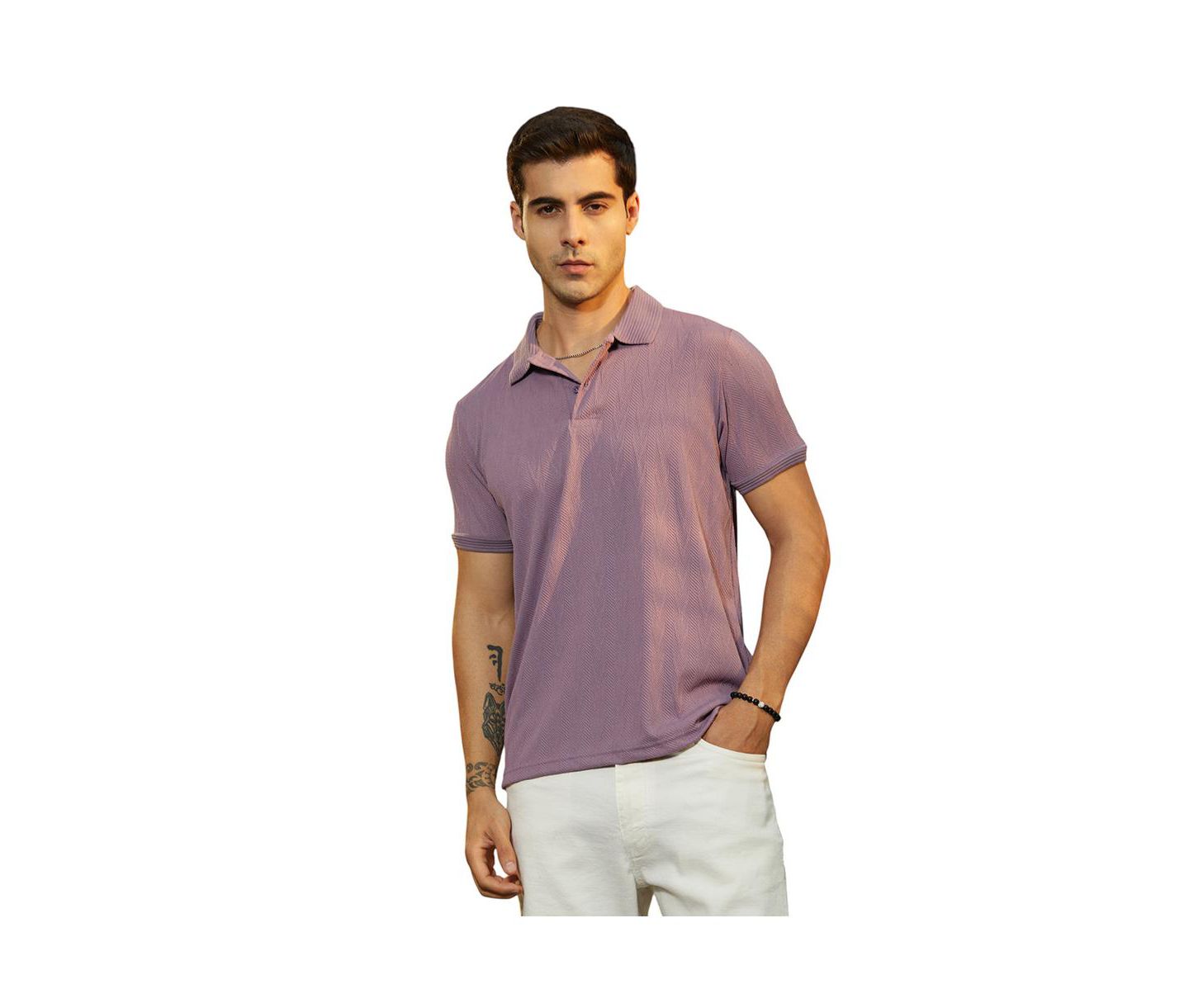 Мужская футболка Cahoot Campus Sutra Beaver Brown Spirit Weave Polo, цвет: Фиолетовый — фото 1
