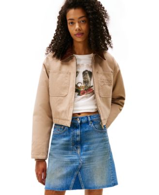 Women's Cotton Padded Cropped Coach Jacket