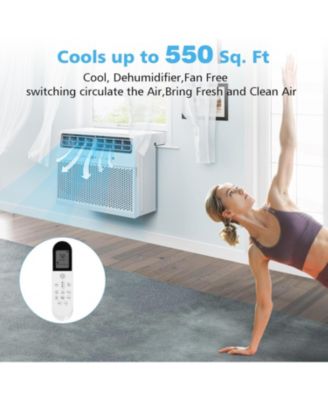 12,000 BTU Window AC Quiet Energy Efficient Cools up to 550 SqFt 6 in 1 Modes 3 Fan Speeds Remote Control Touch Panel for Home or Office