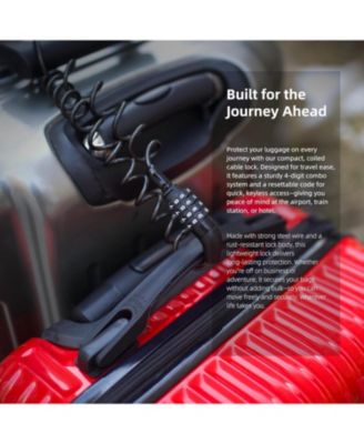 Small Combo Bike Lock Cable, Retractable Combination Cable Lock with Code, for Travel Safe Luggage, Suitcase, Scooter Ebike Bicycle Motorcycle Helmet Anti Theft, Outdoor Ski Snowboard