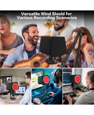 USB Condenser Microphone k66 and ws18r Pop Filter Bundle