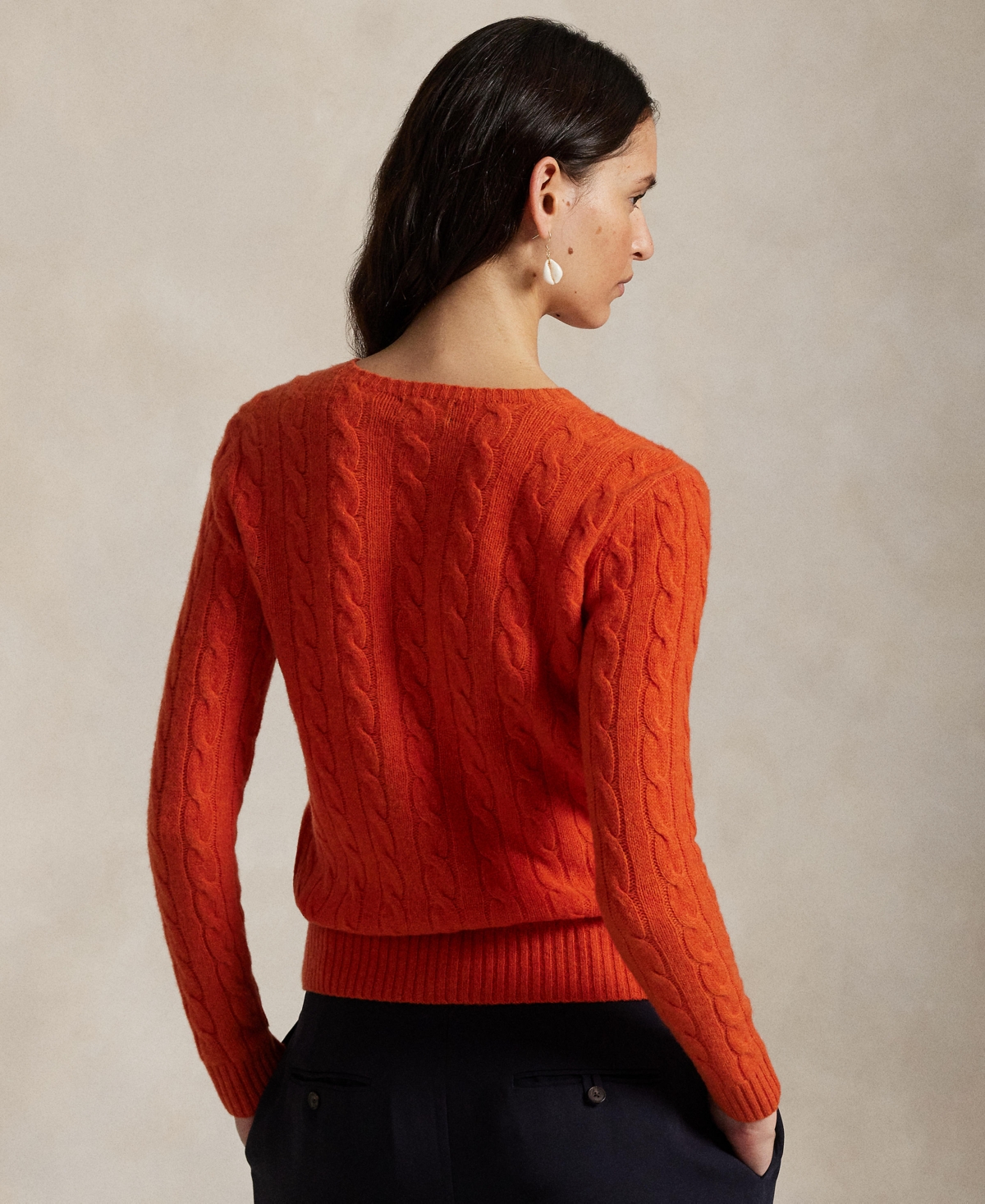 Polo Ralph Lauren Women's Cable Wool-cashmere Crewneck Sweater
