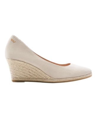  Roses Canvas U Cut Espadrille Wedges