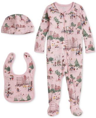 Baby Girls Cotton Coverall Set