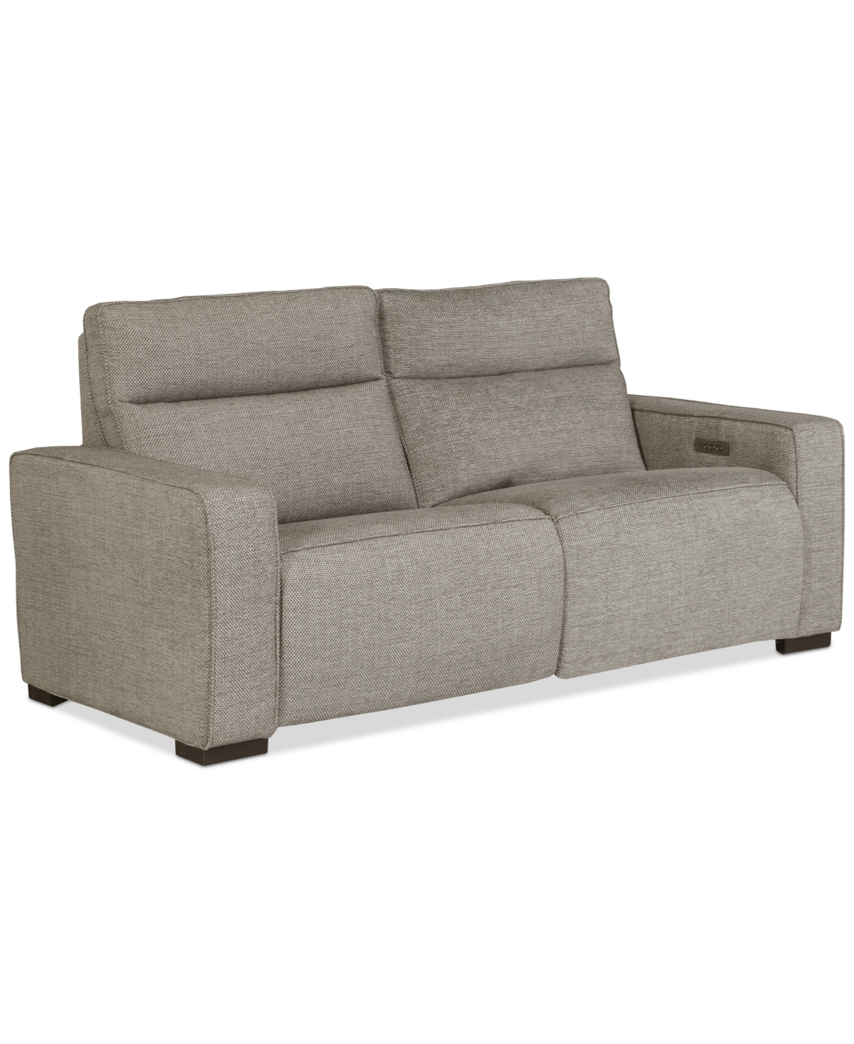 Macy's Miren 2-pc. Fabric Sofa With 2 Power Headrest Recliners, Exclusively At  In Brown