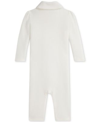 Baby Girls Rib-Knit Coverall