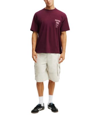 Мужская футболка с надписью из хлопка В обтяжку