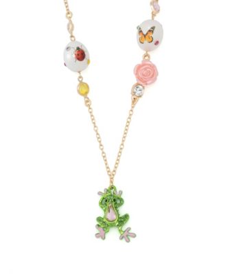 Ожерелье с подвеской в виде лягушки на заднем дворе из искусственного камня Бетси Джонсон