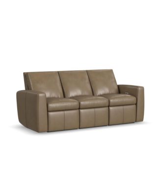 Aria 85" Fawn Leather Power Reclining Sofa