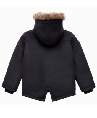 Boys Parka Jacket with Lined Hood