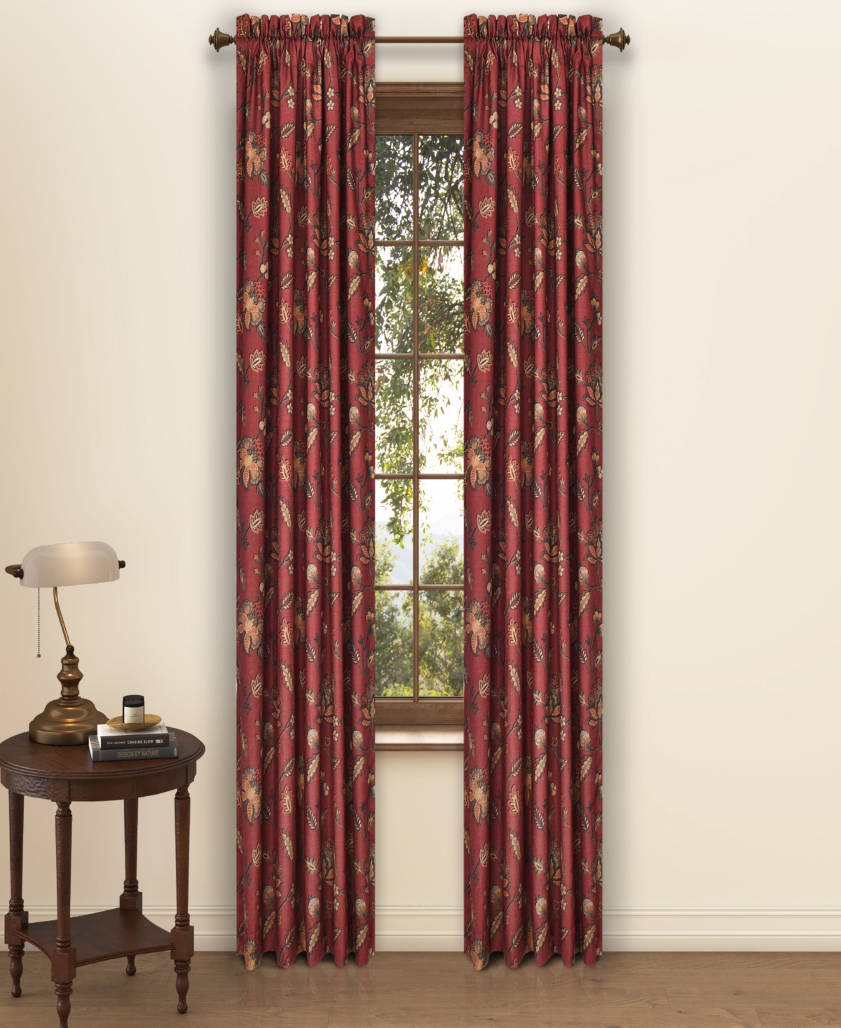Bari Window Panel Pair, 50" x 84" - Red