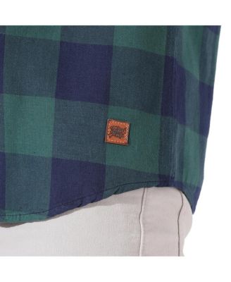Men's Navy Blue & Forest Green Buffalo Check Shirt