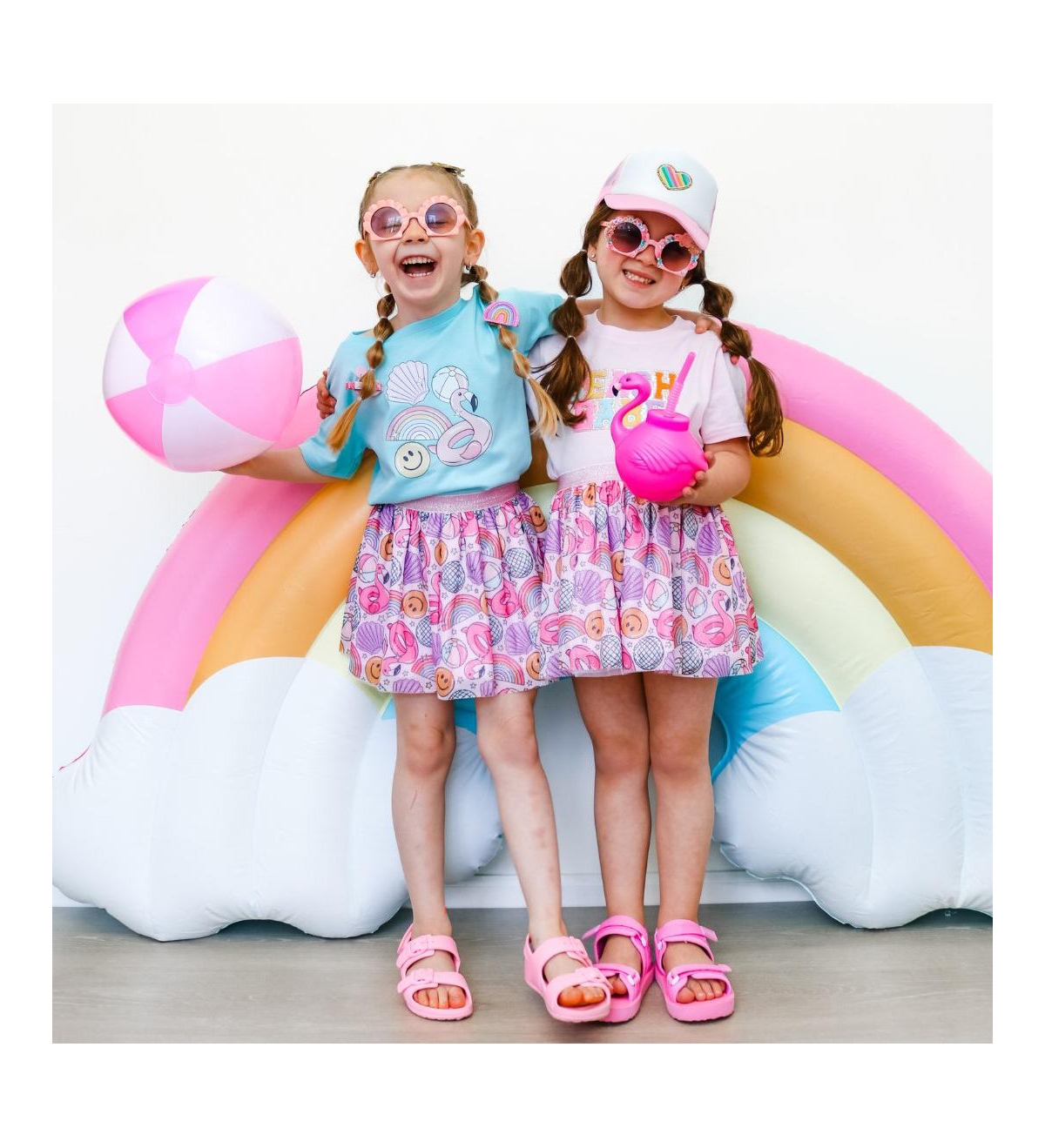 Sweet Wink Baby Girls Beach Babe Patch Short Sleeve T-Shirt