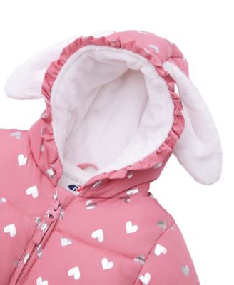 Baby Girls Soft Fleece Lined Puffer Jacket Winter Coat