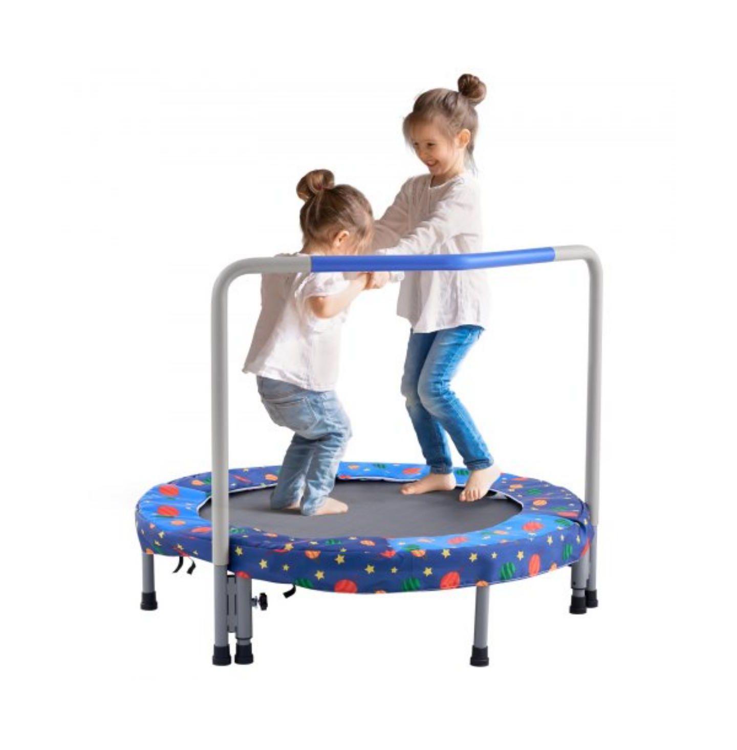 Детская игрушка Slickblue Trampoline for Kids Foldable Mini Toddler Trampoline Indoor Outdoor, цвет: Синий — фото 2