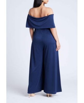Women's Plus Size Off Shoulder Jumpsuit