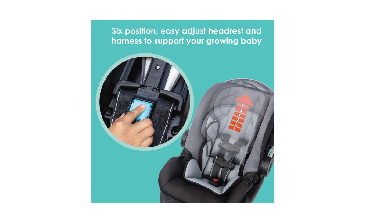 Baby Trend Ez Ride Se Stroller Travel System with Secure-Lift Infant Car Seat in Bluebell