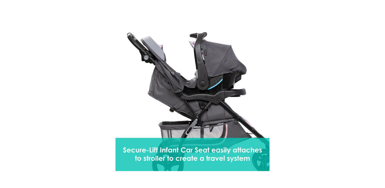 EZ Ride SE Stroller Travel System with Secure-Lift Infant Car Seat in Bluebell