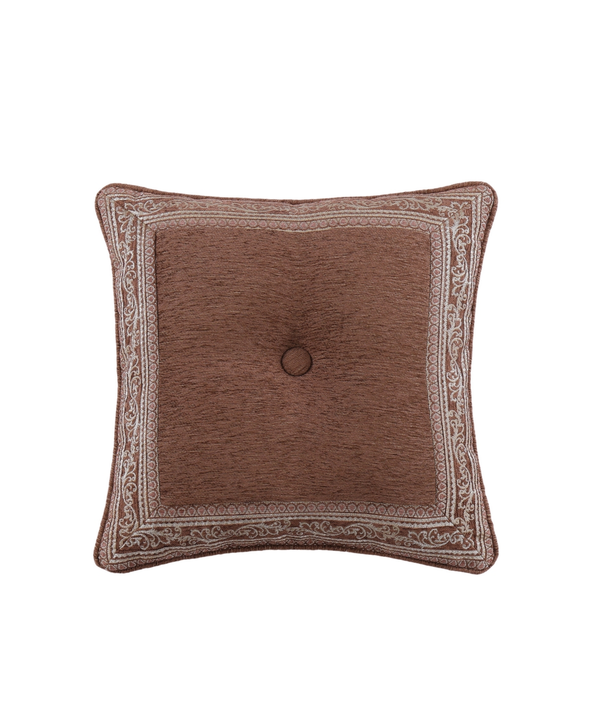 J Queen New York Weston Square Decorative Pillow, 18" X 18" In Brown