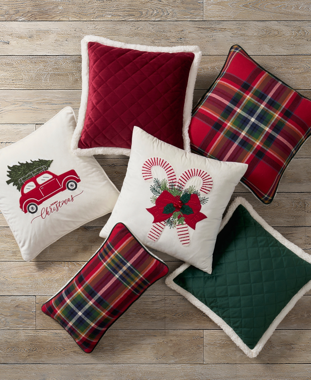 J Queen New York Andrew Plaid Square Decorative Pillow, 20" X 20" In Red