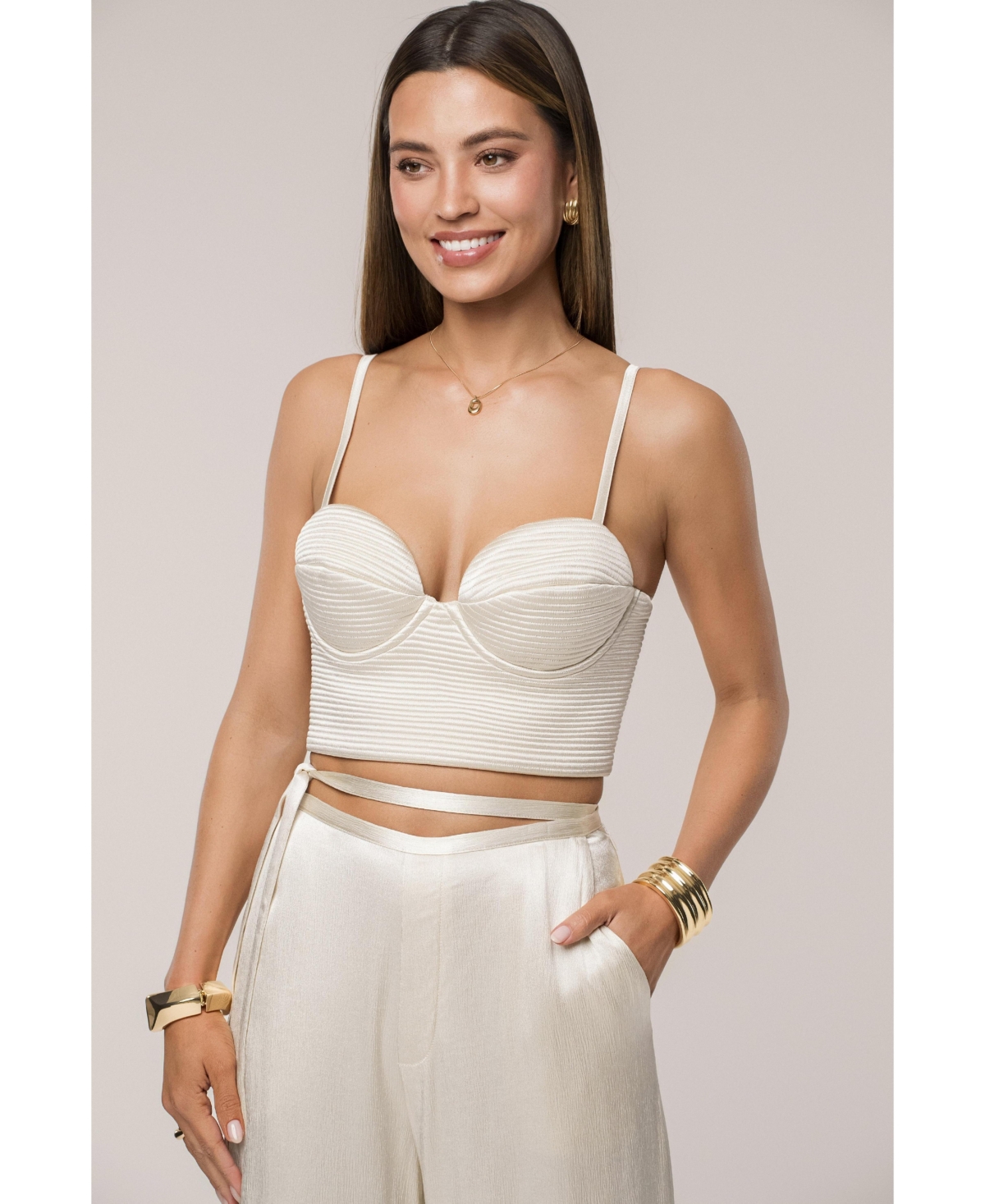 Women's Thalia Textured Bustier - Black