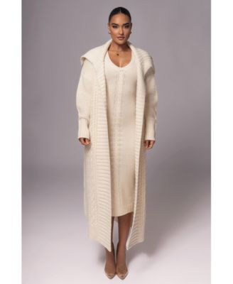 Women's Sleeveless Cable Knit Dress