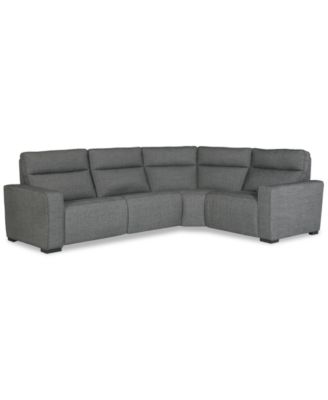 Miren 4-Pc. Fabric Sectional with 2 Power Headrest Recliners
