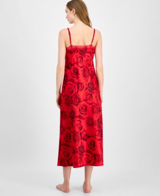Women's Lace-Trim Satin Nightgown, Exclusively at Macy's