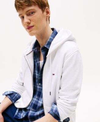 Men's Long Sleeve Zip-Front Flag Logo Hoodie