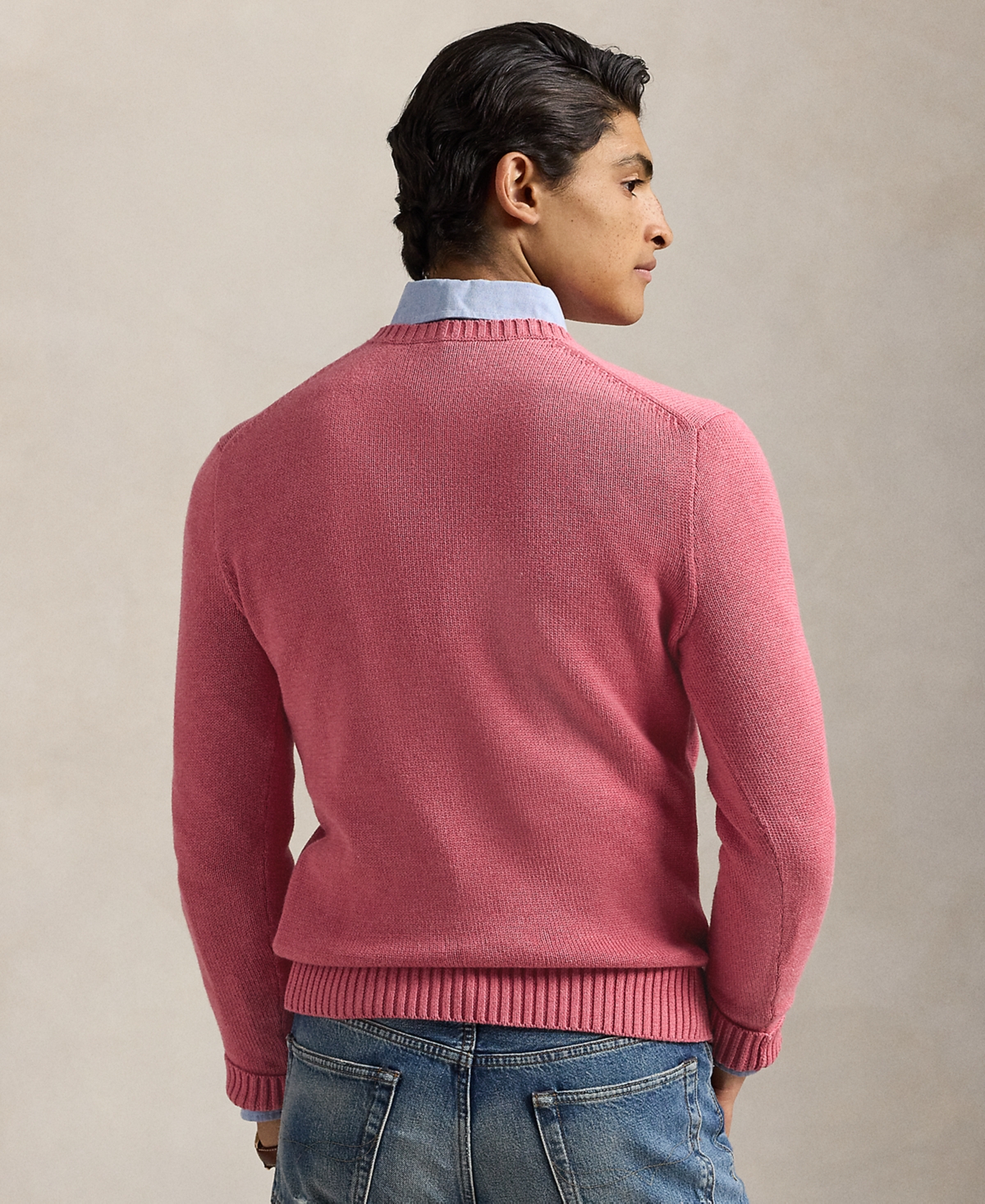 Polo Ralph Lauren Men's Cotton Crewneck Sweater In Pink