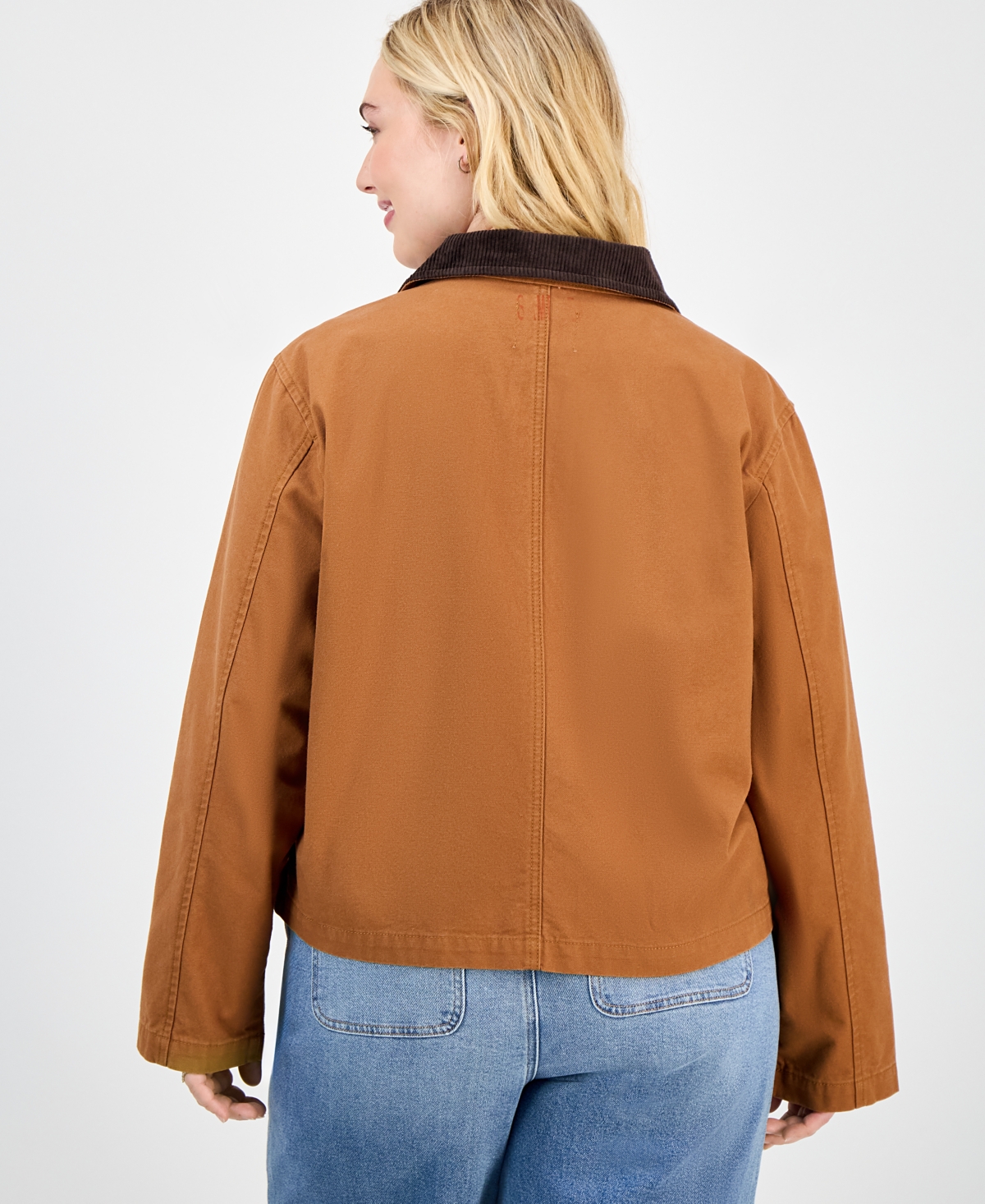 Madden Girl Trendy Plus Cotton Front-zip Barn Jacket In Animal Print