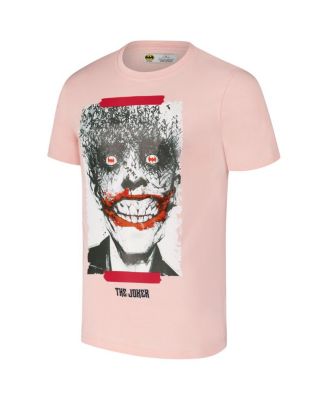 Men's Light Pink Batman Comics Crazy Joker Comic T-Shirt
