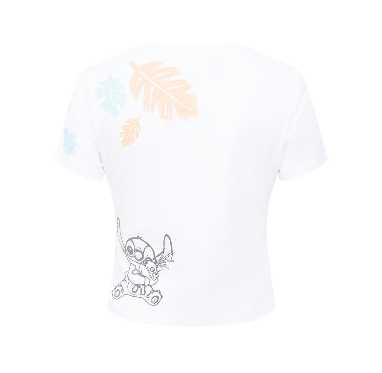Women's White Lilo and Stitch Hold On Tight Baby Doll T-Shirt