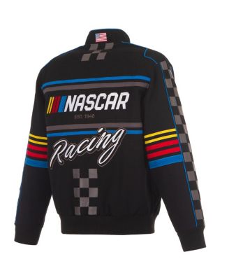 Men's Black NASCAR Full-Snap Twill Uniform Jacket