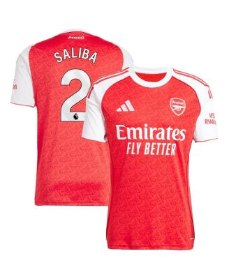 adidas - Men's William Saliba Red Arsenal 2025/26 Home Replica Player Jersey