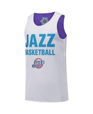 Men's Purple Utah Jazz Hardwood Classics Reversible Mesh Practice Jersey