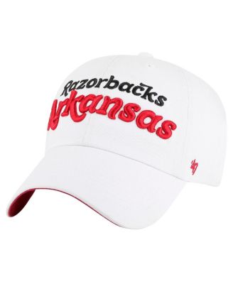 '47 Brand - Women's White Arkansas Razorbacks Pensacola Clean Up Adjustable Hat