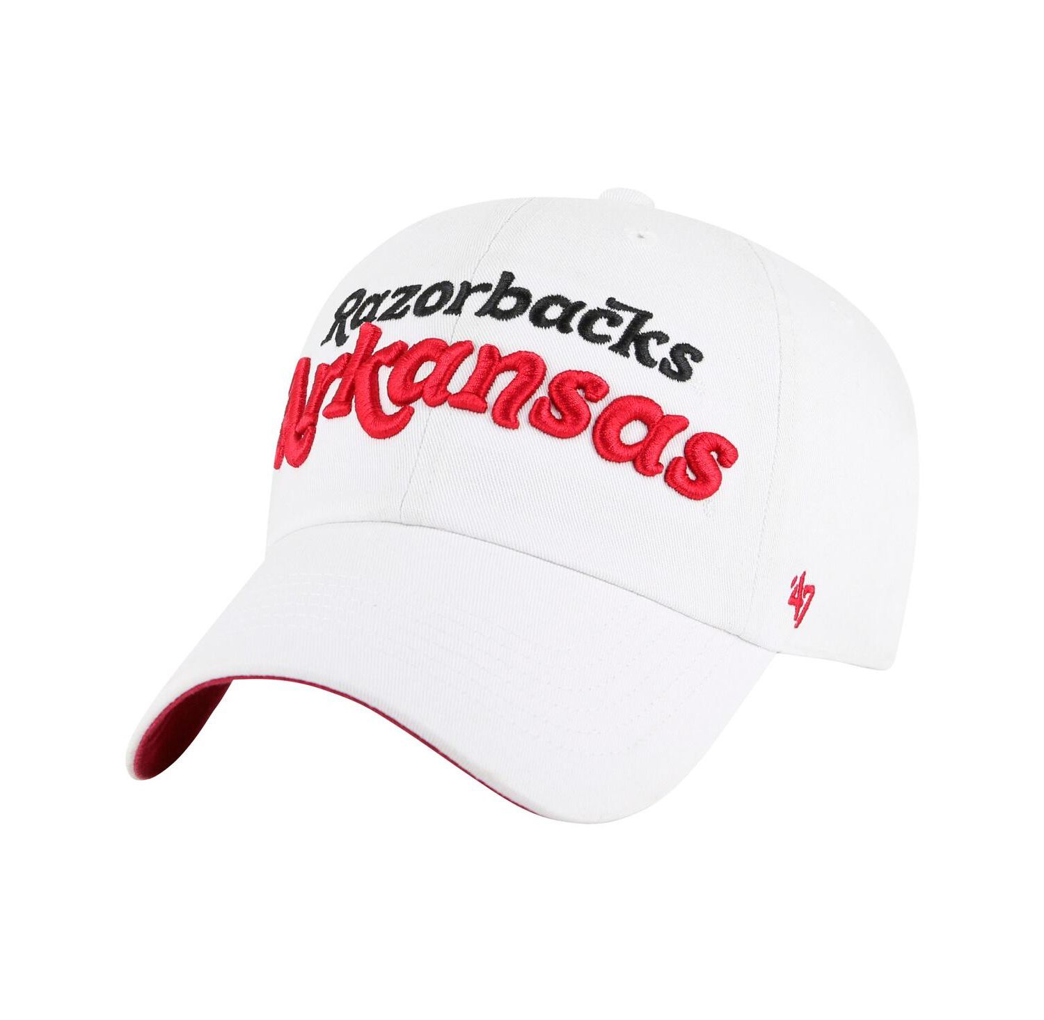 Women's White Arkansas Razorbacks Pensacola Clean Up Adjustable Hat