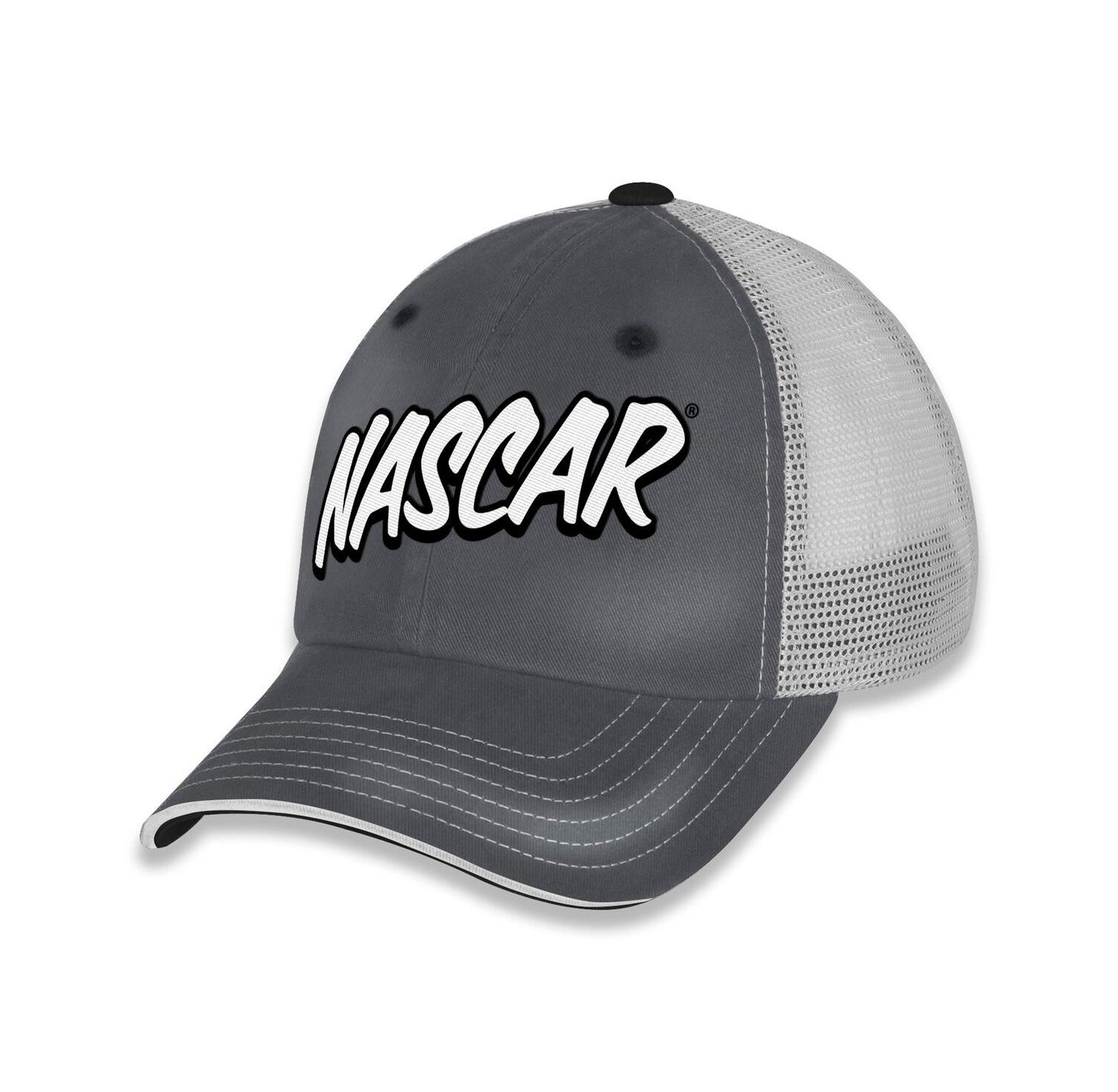 Women's Gray/White NASCAR Pit Box Adjustable Trucker Hat