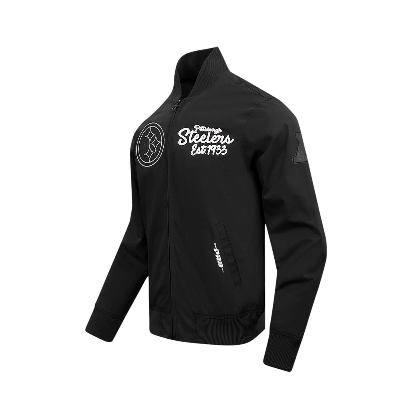 Мужская куртка Pro Standard Black Pittsburgh Steelers Paint The City Twill Full-Zip — фото 2