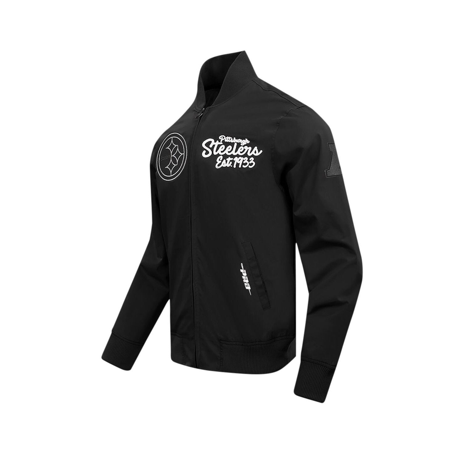 Men's Black Pittsburgh Steelers Paint The City Twill Full-Zip Jacket