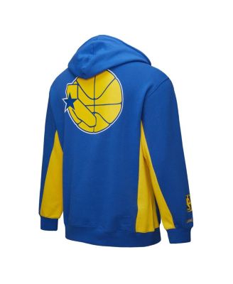 Men's Royal Golden State Warriors Hardwood Classics Team Origins Fleece Pullover Hoodie