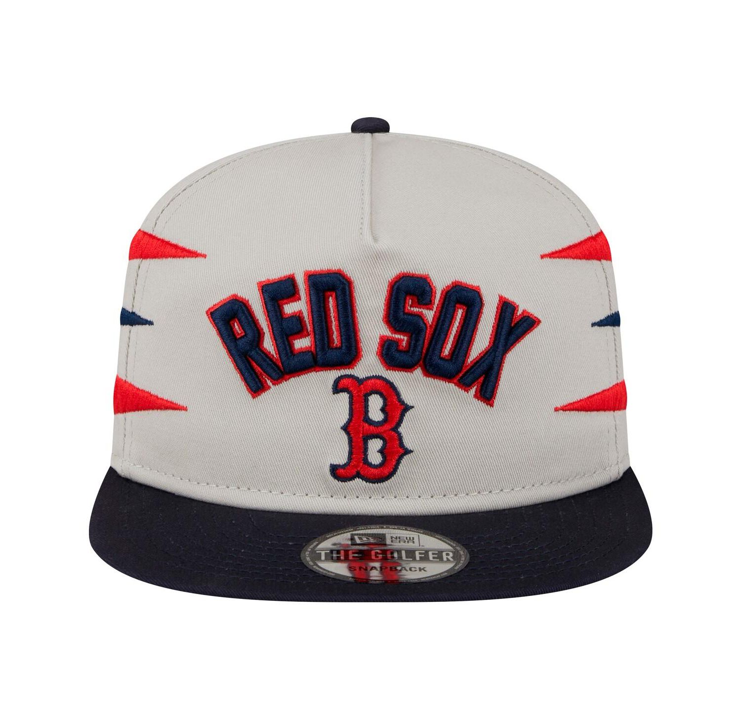 Men's Cream Boston Red Sox Iron Golfer Snapback Hat